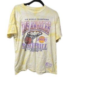 LOS ANGELES LAKERS T-Shirt Mitchell & Ness Hardwood Classic Tie Dye Mens Size L
